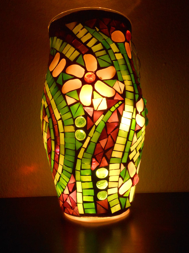 Mosaikvase oder Windlicht
