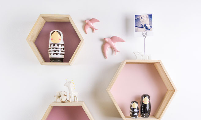 DIY Estanterías hexagonales by Sami Garra
