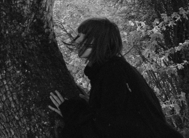 laura deberle photography forest wander wild explore forest female wanderer dark