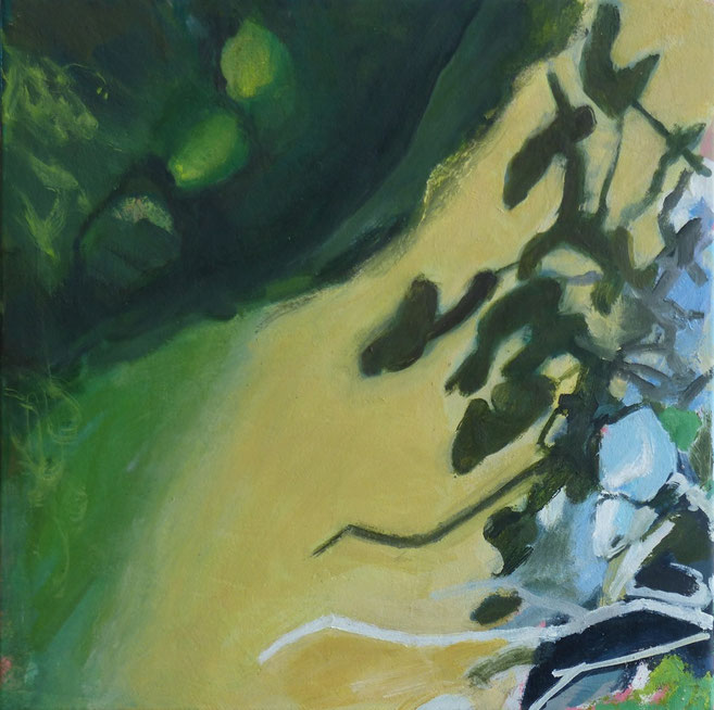 Blätter 2014 30 x 30 cm Öl / Leinwand