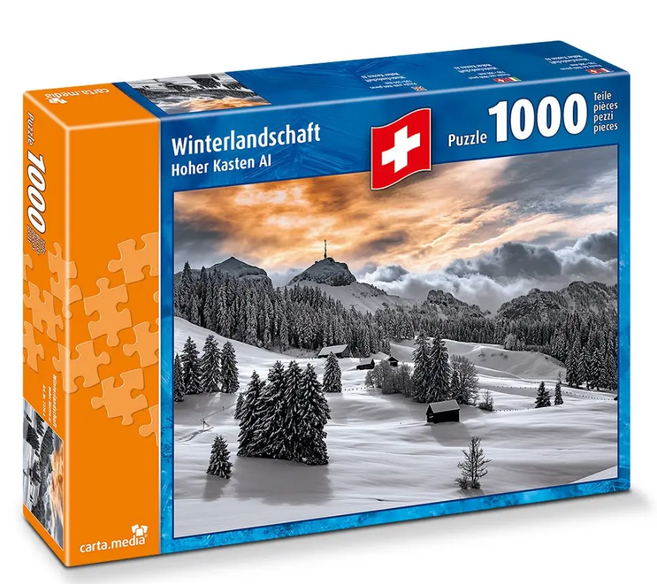 Puzzle Winterlandschaft, Puzzle Alpstein, Puzzle Hoher Kasten