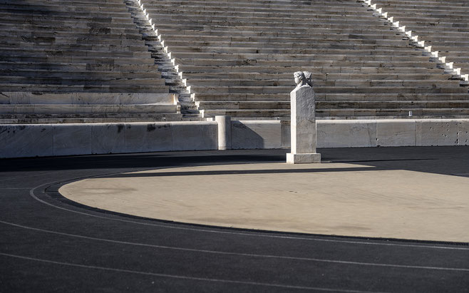 Das Panathenäische Stadion in Athen als Farbphoto