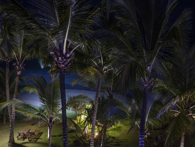 Nachtaufnahme am Strand in Bentota als Farb-Photographie