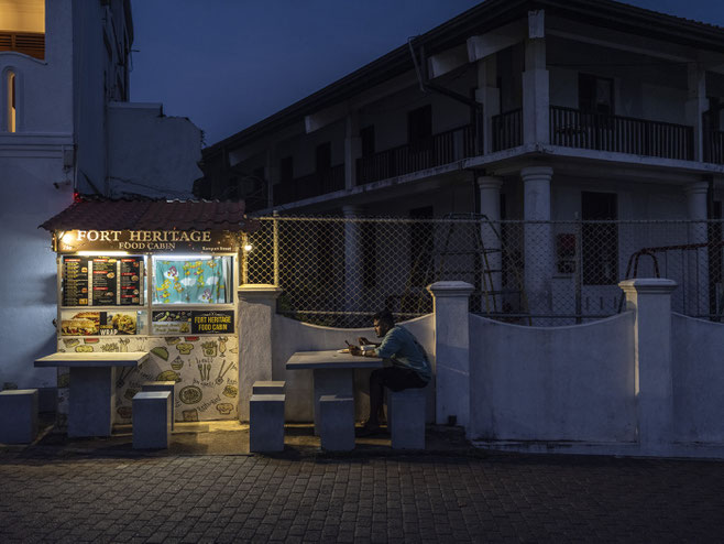Abendaufnahme in Galle als Farb-Photographie
