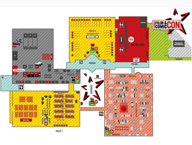 Hallenplan, German Film und Comic Con Dortmund 2023, Dezember