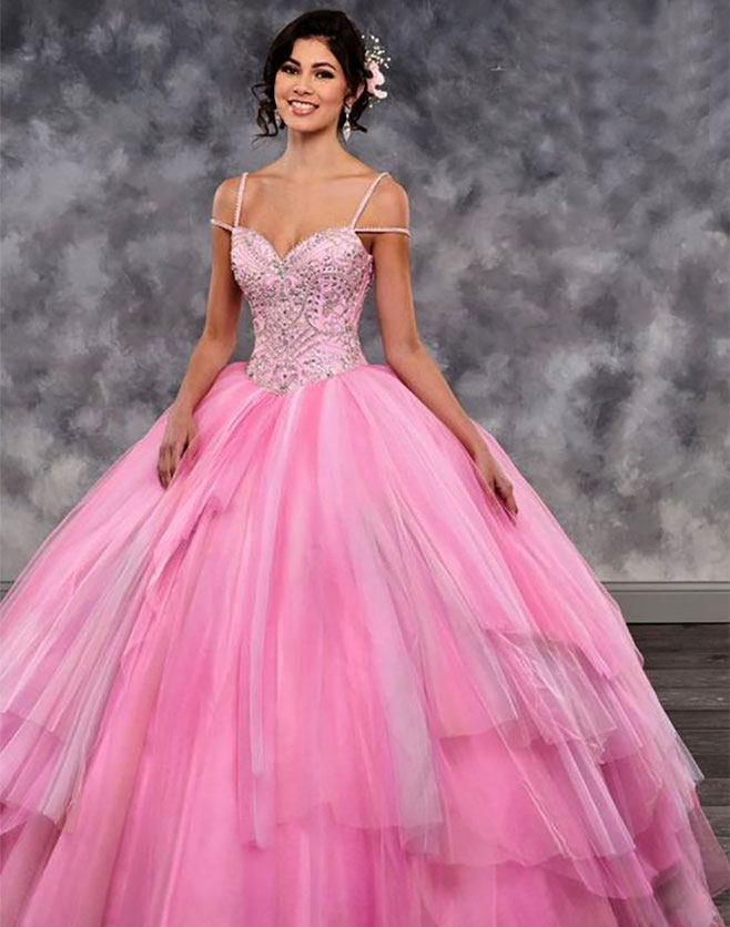 Vestidos de 15 años color rosa chicle shop