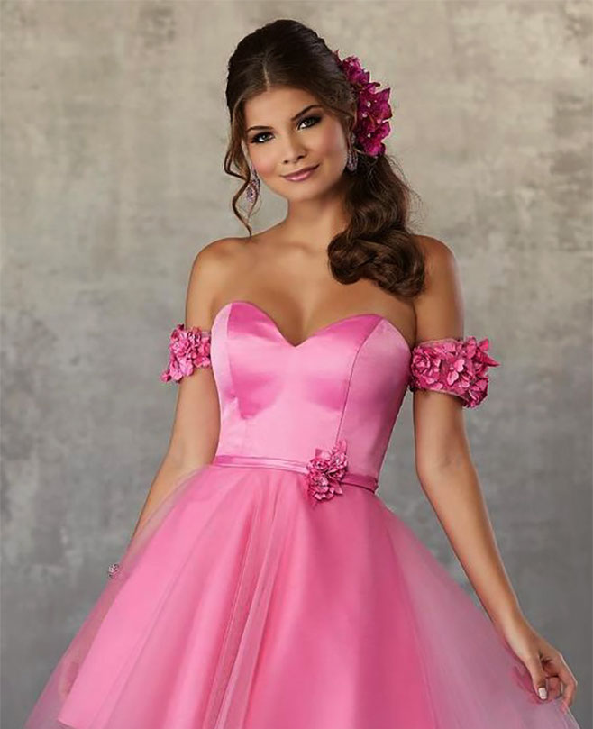 vestido rosa quinceañera