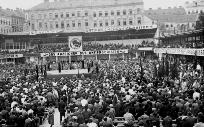 Forsamling af 'Antifascistisk Aktion' - Wien, 1932