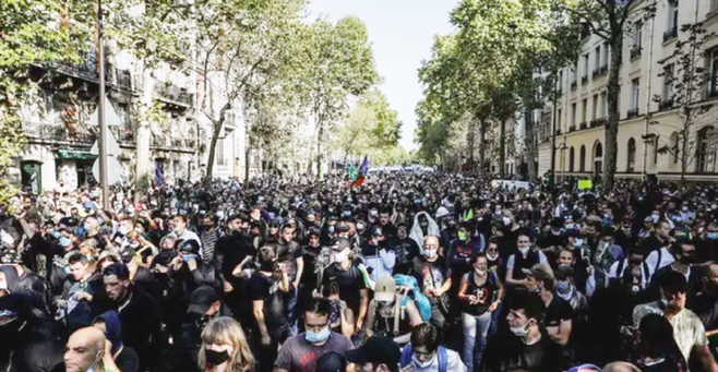 GiletsJaunes demo i Paris d. 21. september 2020 