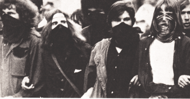 Demoblok af Vestberlins "Haschrebellen" i starten af 1970