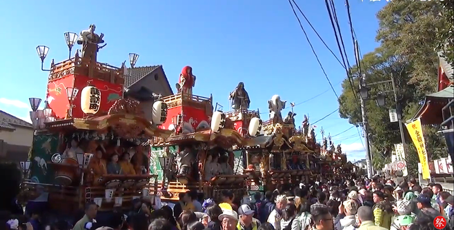 金鑚神社への山車の奉納