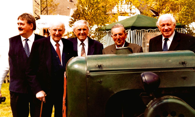 2004: Da waren sie alle noch bei uns: (v.l.n.r.) Eberhard Heymer (+ 2016), Anton Mathweis (+2016) Otto Feldmann (+2007) Anton Baust (+2008) Josef Sapp (+2006)