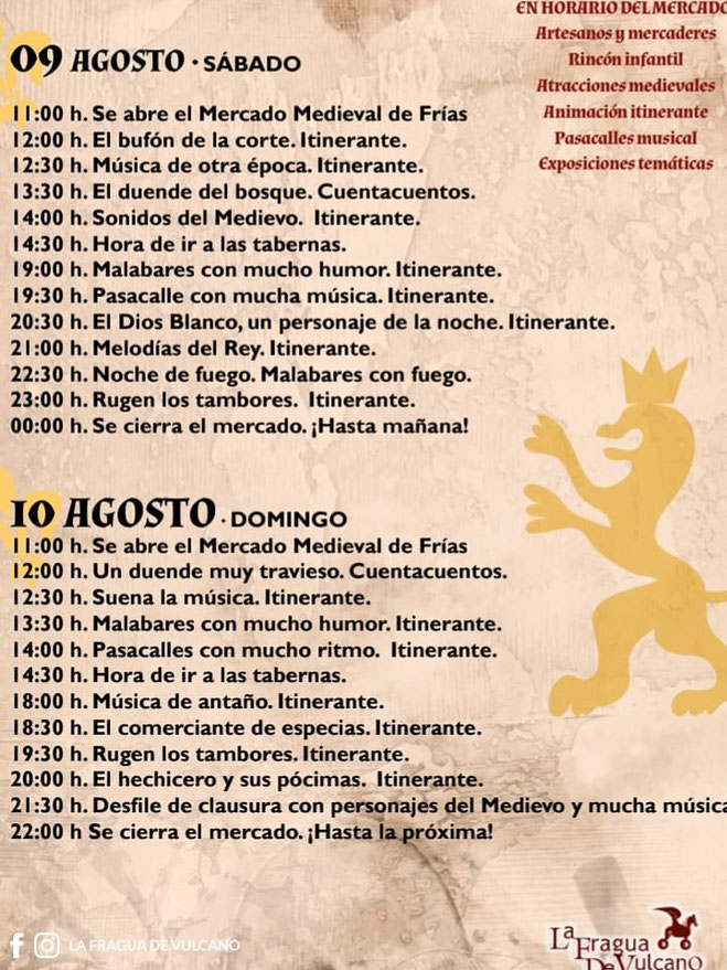 Programa del Mercado Medieval de Frias