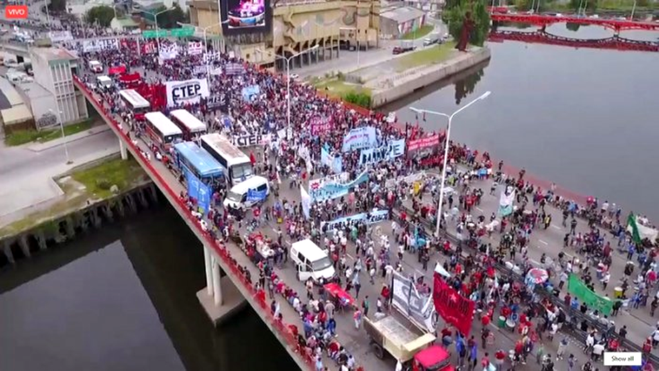 'Polo Obrero' blokadeaktion i Buenos Aires, marts 2017