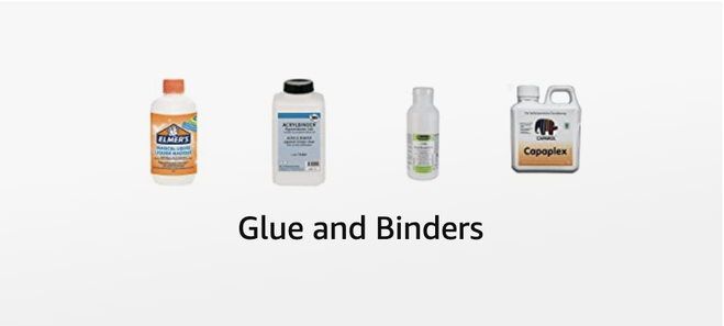 Einige Shop Produkte wie Bindemittel und Kleber zu bestellen im Shop