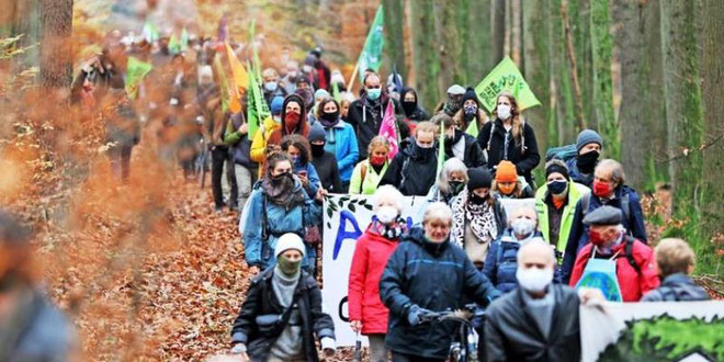 Lokale protester mod rydningen af 'Dannenröder Forst' 