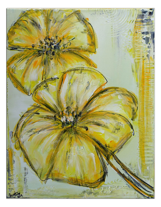Gemalde Rote Tulpen Abstrakt Acryl Bild Blumen Malerei Unikat