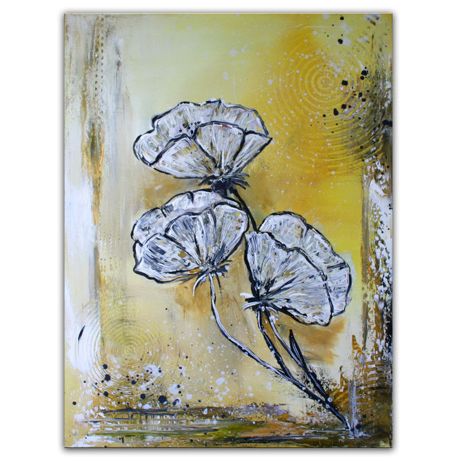 Goldene Mohnblume Malerei Acrylbild Struktur Bild Burgstaller Er ist eigentlich ein ideellkleiner kreis. goldene mohnblume malerei struktur bild 30x90