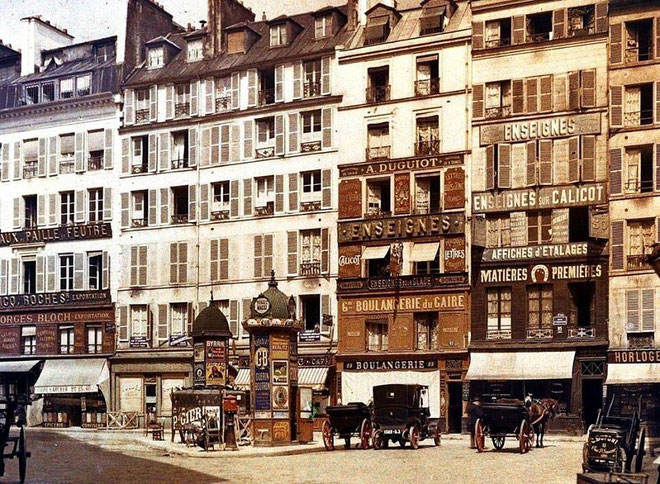rue d'Aboukir, Paris, 1914, musée Albert Kahn