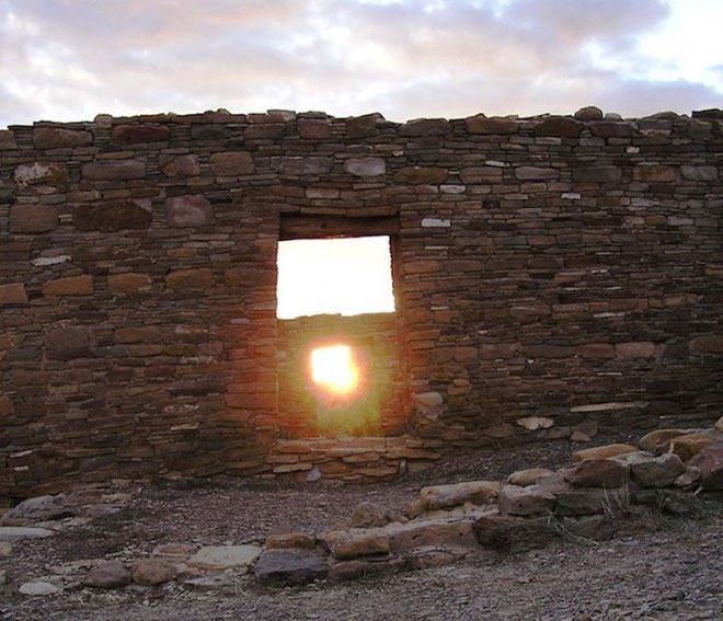 Fall equinox solar alignment archaeology Chaco Canyon 