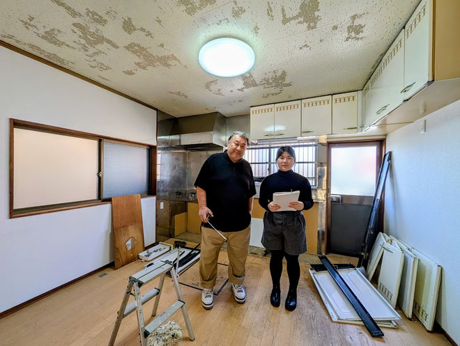 イクメンリフォームによる愛知県瀬戸市の空き家の激安リフォームの打合せ
