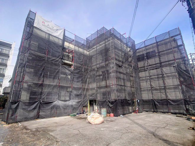 イクメンリフォームによる岐阜県岐阜市の３階建てビルの外壁改修工事