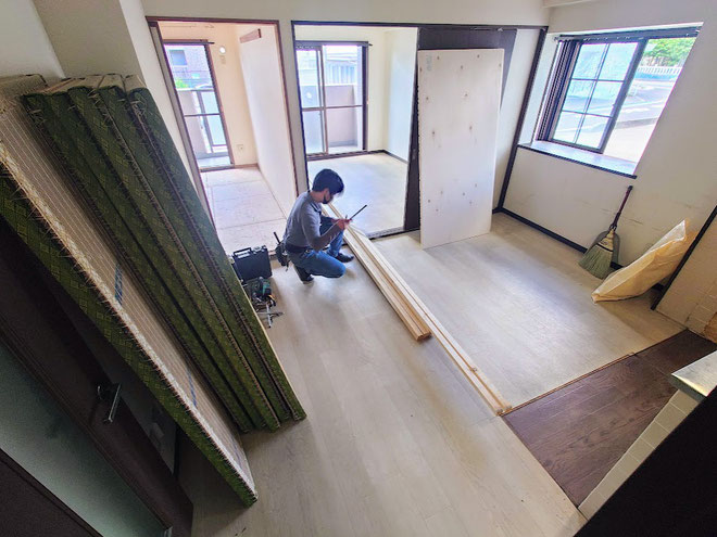 イクメンリフォームによる愛知県岩倉市の賃貸マンションの激安リフォーム
