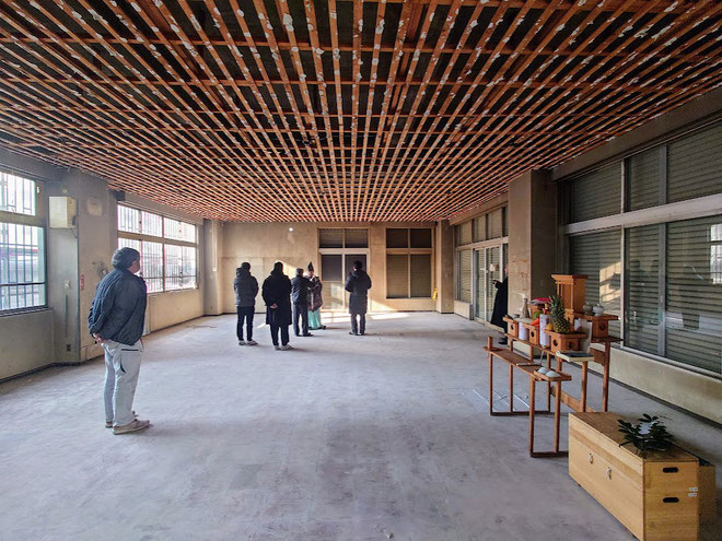 岐阜県岐阜市の３階建てビルのリノベーション工事の地鎮祭