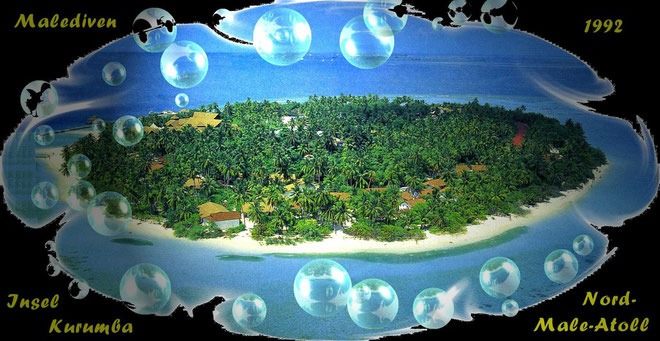 1 Wo.  Urlaub auf der Insel Kurumba, ...mit 1700 Schritte umrundet man die Insel...