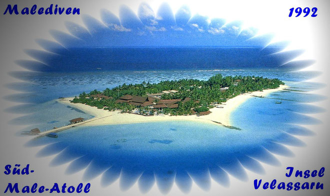 1 Wo. Bade - Urlaub auf der Insel Velassaru, ...mit 1285 Schritte umrundet man die Insel...