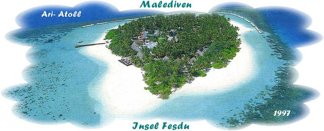 1 Wo. Insel Fesdu , ...mit 1000 Schritte umrundet man die Insel...