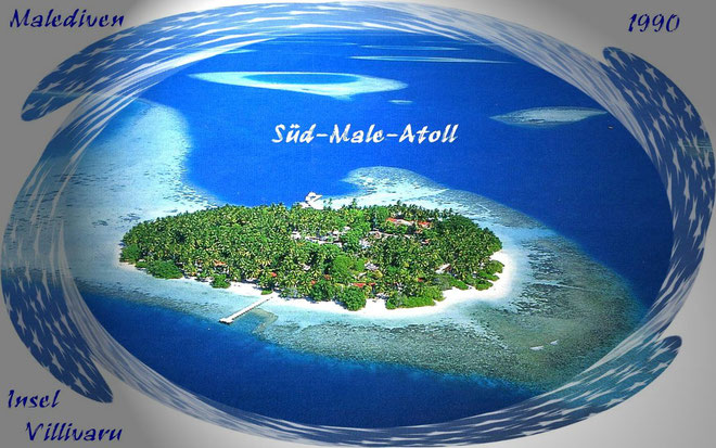 1 Wo Bade - Urlaub auf der Insel Villi Varu, ...mit 1102 Schritte umrundet man die Insel...
