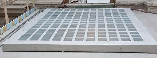 Paneele Fertigteile Glasstahlbeton - Glasbausteine -Center