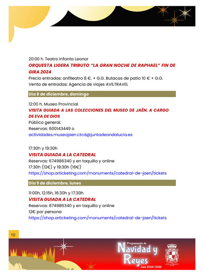 Programa de la Navidad en Jaen