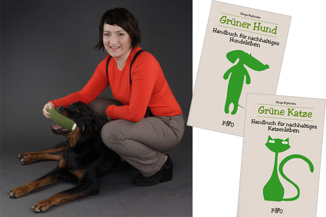 Grüner Hund und Grüne Katze - die beiden Cover der geplanten Bücher für nachhaltiges Haustierleben