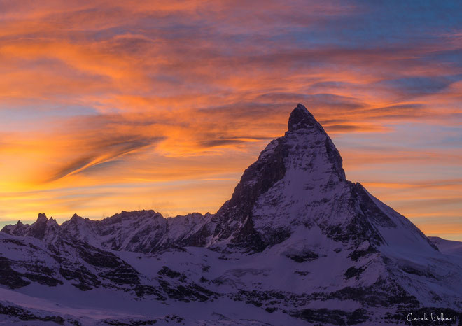kurz nachdem die Sonne links hinter den Bergen unterging...