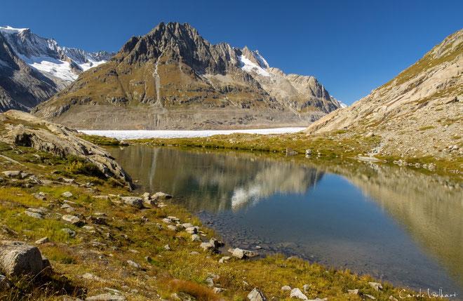 Märjelensee mit Blick zurück zum Aletschgletscher