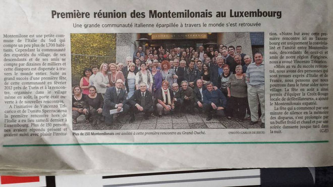 L'evento riportato sulla stampa Lussemburghese.