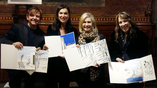 D'esquerra a dreta: Ignasi Blanch, Amy Sky, Olivia Newton-John i Beth Nielsen Chapman