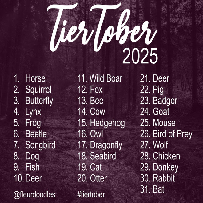 #tiertober #inktober #artchallenge# #prompts #artprompts #drawingdaily # inktober2025 #fleurdoodles