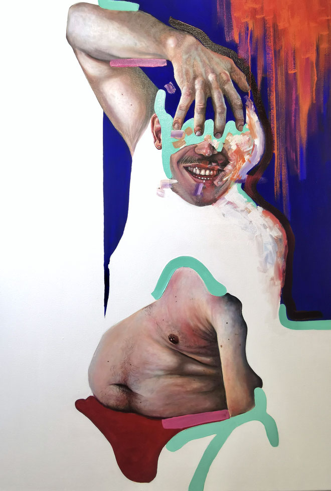 Trans/Masc, (Serie 5), #23, 2023, Öl auf Leinwand, 100 x 70 cm