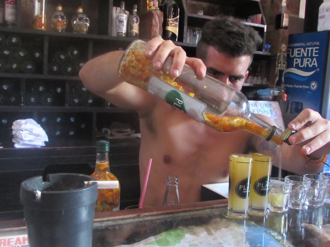 working in a bar in Nicaragua