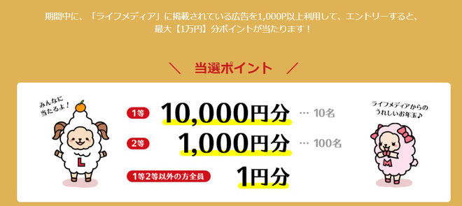 アンケートサイトで1万円当たるきゃんぺーん