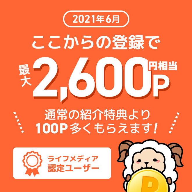 アンケートサイト2021年6月限定友達紹介制度特典