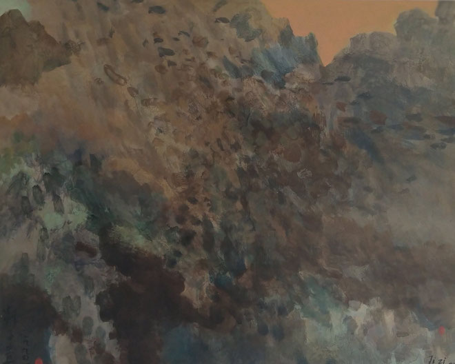 "Deep clouds 1993 "by Ji Xu (1963-2014) 77x60cm acrylic on canvas  price: 4.400,00€