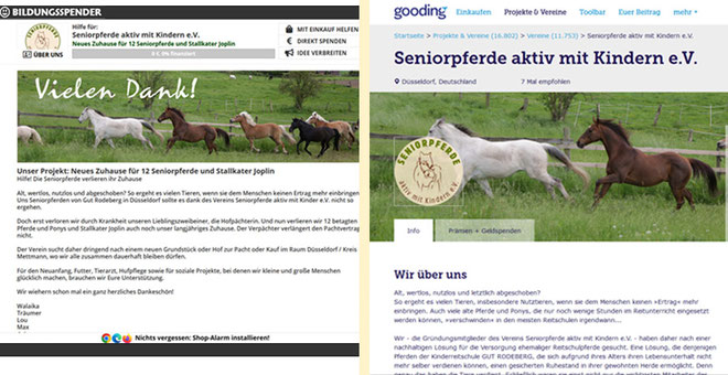 Beim Shoppen Gutes Tun: über gooding.de und bildungsspender.de