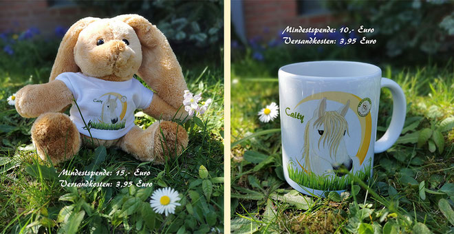 Kuschelhase und Tasse mit Pferdemotiv "Caity"