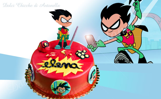 ROBIN TEEN TITANS-teen titans-dolci-torte-la spezia-liguria-compleanni-bimbi