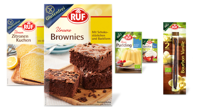 RUF - Backmischung - Glutenfrei - Kuchen - Brownies - Relaunch - Design - Packaging - DesignKis - 2013 - Verpackung