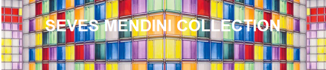 SEVES MENDINI MENDINI MALACHITE Q19 T MET Glassblock Glasbausteine Glassteine glasblock Glass Block Glasstein Vollsicht Metallisiert smooth metallised metallizzato Clearview Farbe Glasbaustein Glasstein Briques Blocs de verre Mattone mattoni di vetro bloc